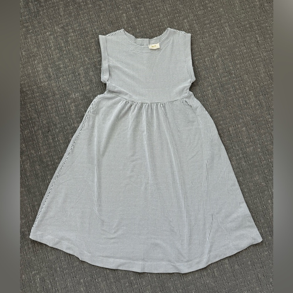 Anthropologie Gray Striped Midi Dress